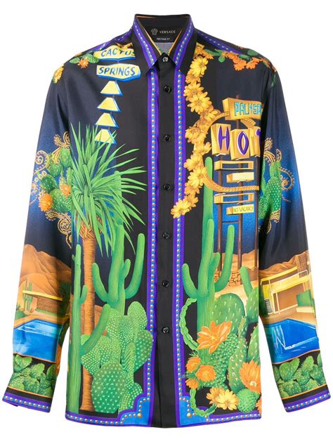 versace cactus blouse mens|Versace wardrobe sale.